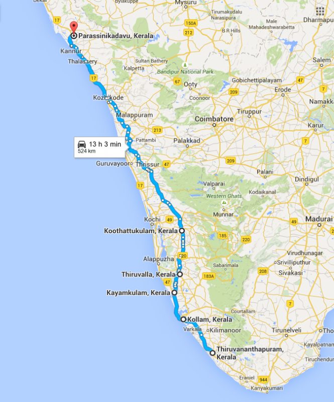 2015-07-20 08_56_41-Trivandrum, Kerala, India to Parassinikadavu, Kerala, India - Google Maps.png