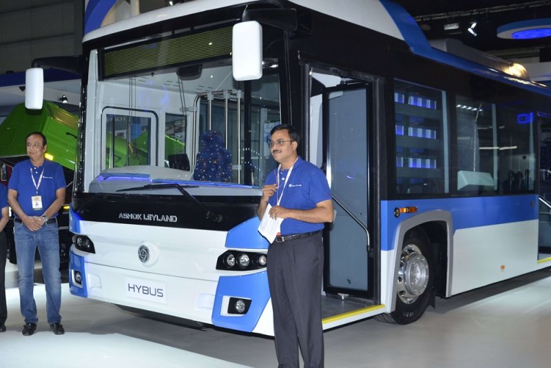 Ashok Leyland launches Hybus, India first bus with non-plugin hybrid technology.jpg