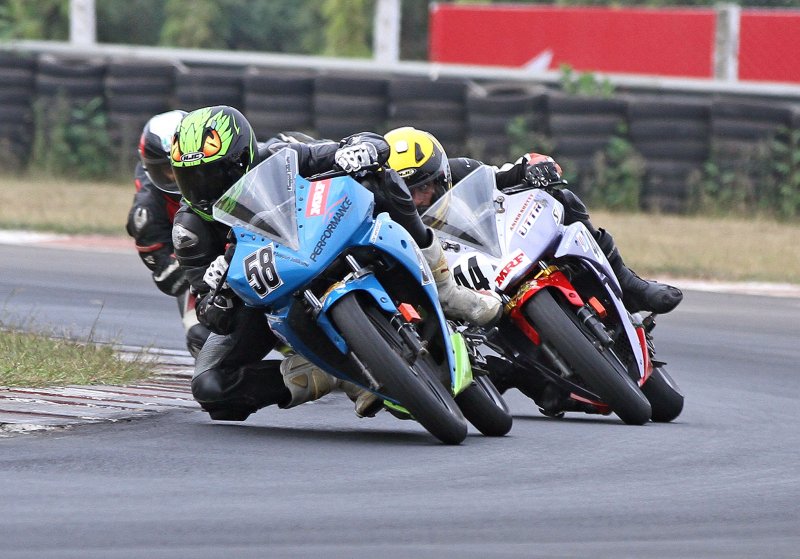 Antony Peter (No.58), winner of the Stock 165cc race (Jan 20).JPG