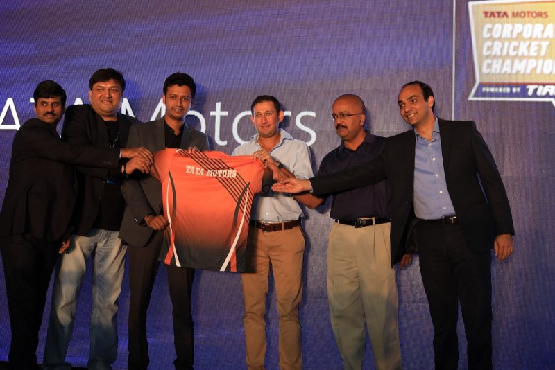 In the Image- Ajit Agarkar, former Indian cricketer unveiling the jersey....jpg