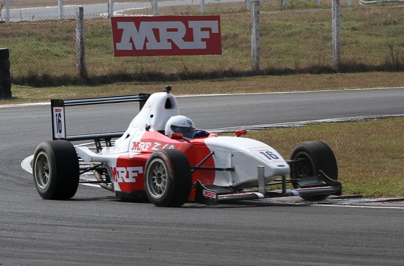 Karthik Tharani, winner of MRF F1600 race (Feb 18).JPG