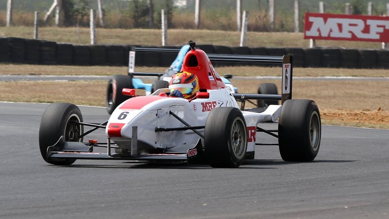 Sandeep Kumar, winner of the MRF F1600 race (Feb 19).JPG