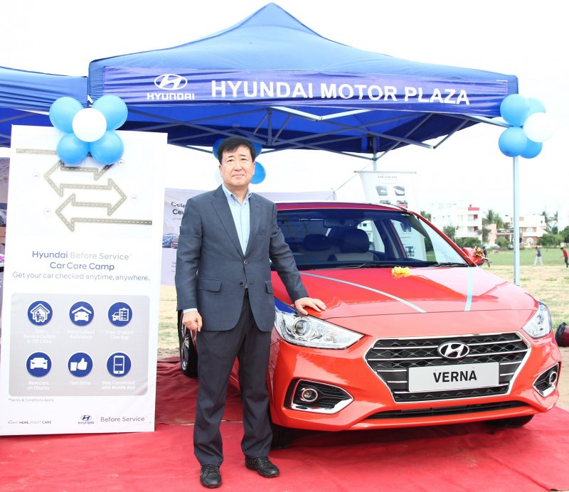 Announcing the 'Mega Before Service Camp', Mr. YK KOO, MD & CEO. Hyundai Motor India Ltd.JPG