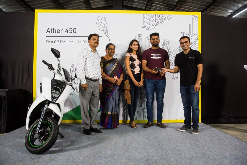 Ather Delivery Event - First Ather 450 scooter recipient, Aditya Reddy.jpg