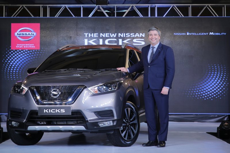 Thomas Kuehl, President, Nissan India Operations at the exterior unveil of the new Nissan KICKS .jpg