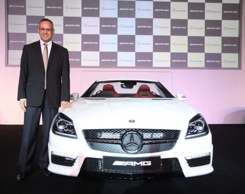 Mr. Eberhard Kern_ Managing Director and CEO Mercedes-Benz India at the launchof SLK 55 AMG.JPG