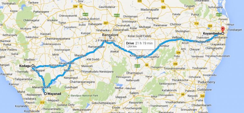 Chennai To Wayanad Car Route Map Chennai – Wayanad – Coorg – Chennai Via Bangalore And Mysore | The  Automotive India