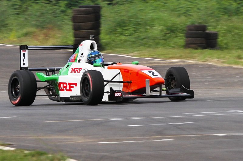 Anindith Reddy (Hyderabad), quickest ovrall in MRF F1600 Practice session(Sept 15).JPG