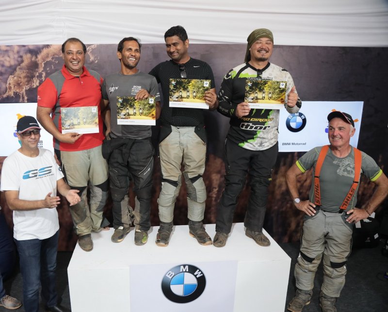 Image 02 - Winners of the BMW Motorrad International GS Trophy India qualifier along with Vikram.JPG