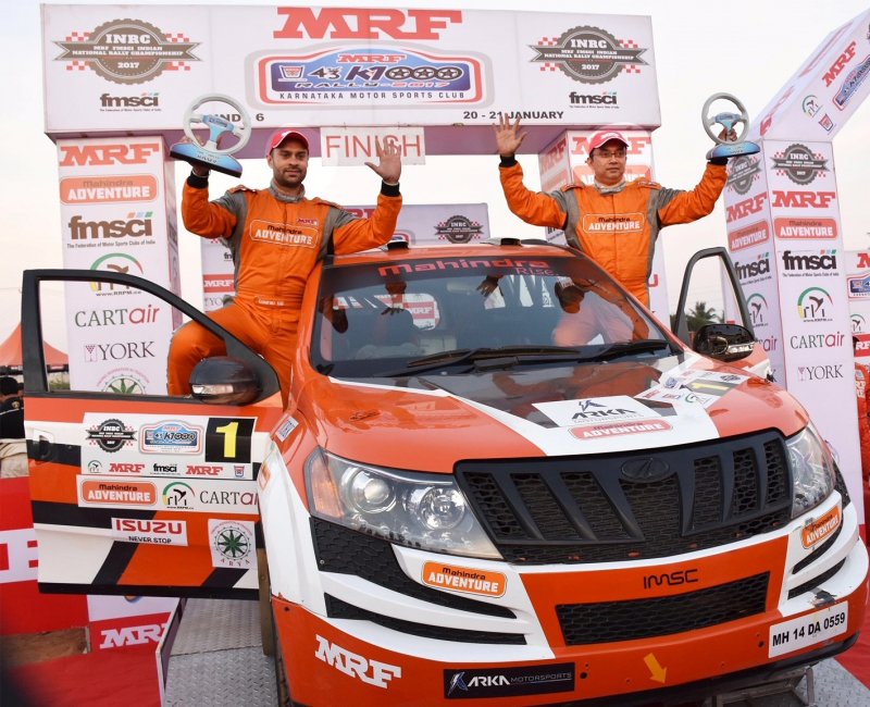 Mahindra Adventure wins Indian National Rally Championship 2017.jpg