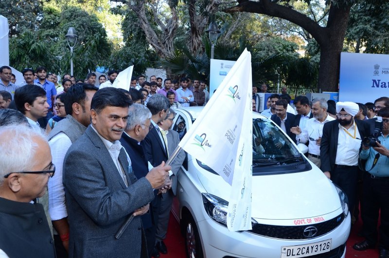 Image 2- Flag off of Tata Tigor EV by Sh. R.K. Singh, Hon’ble  Minister of Power at the National.JPG