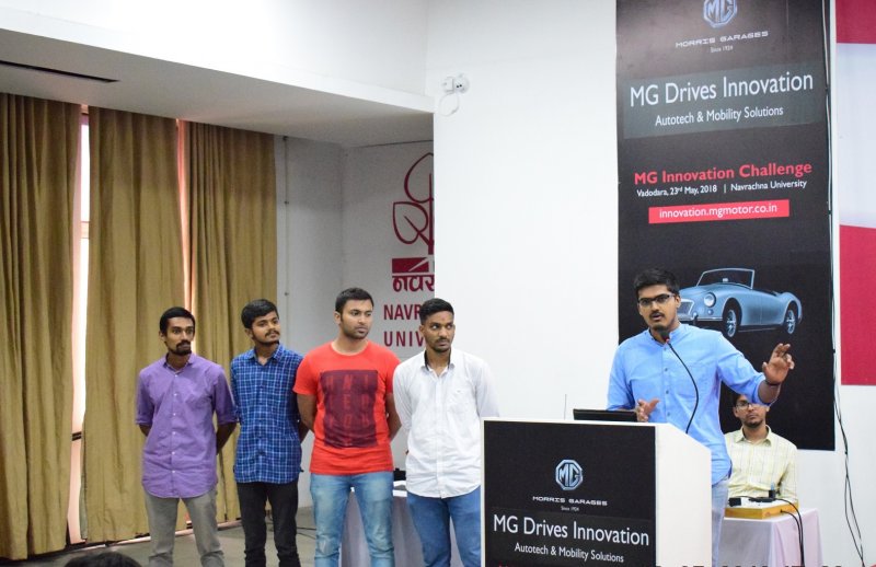 Team Presenting Plan at MG Motor Innovation Challenge_1.JPG