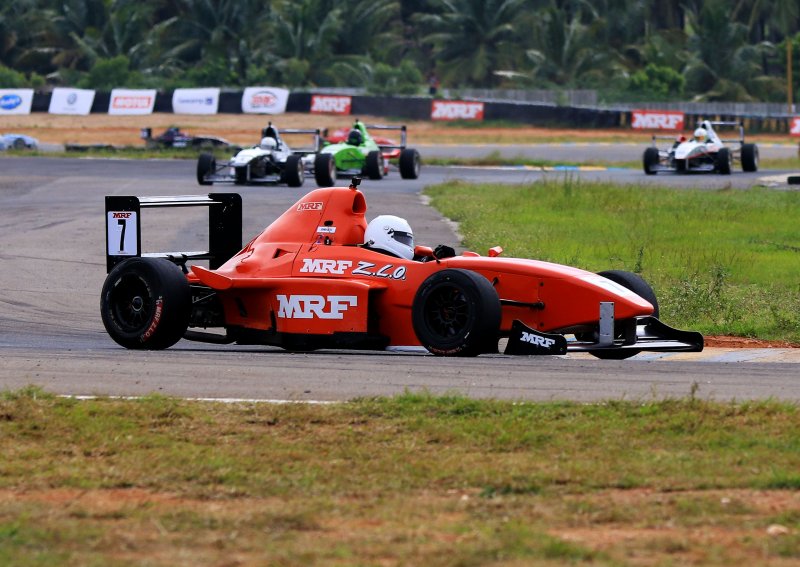 Ashwin Datta, winner of the MRF F1600 race on Saturday (June 23).JPG