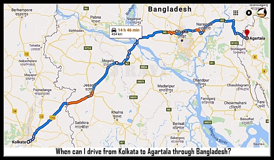 KolkataAgartalaShortestRoute.jpg