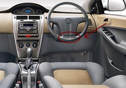 Hand Stitched Leather Steering Cover for Tata Vista The