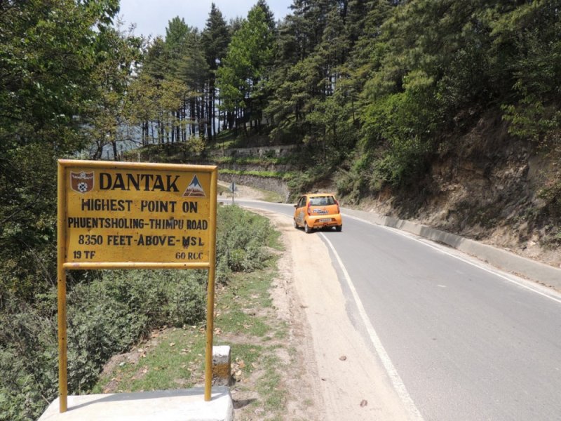 Driving on Thimpu road in Bhutan.jpg